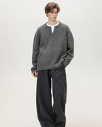 Maglione da uomo con Collo Aperto in Maglia | Rowan, immagine 3