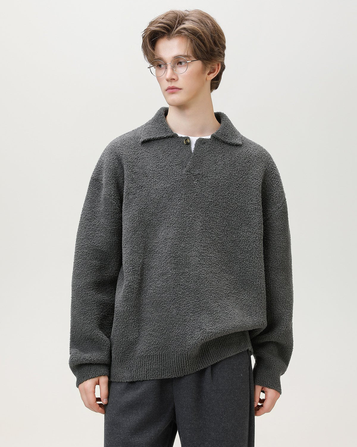 Maglione da uomo Serafino Oversize in Misto Lana | Rowan, immagine 6