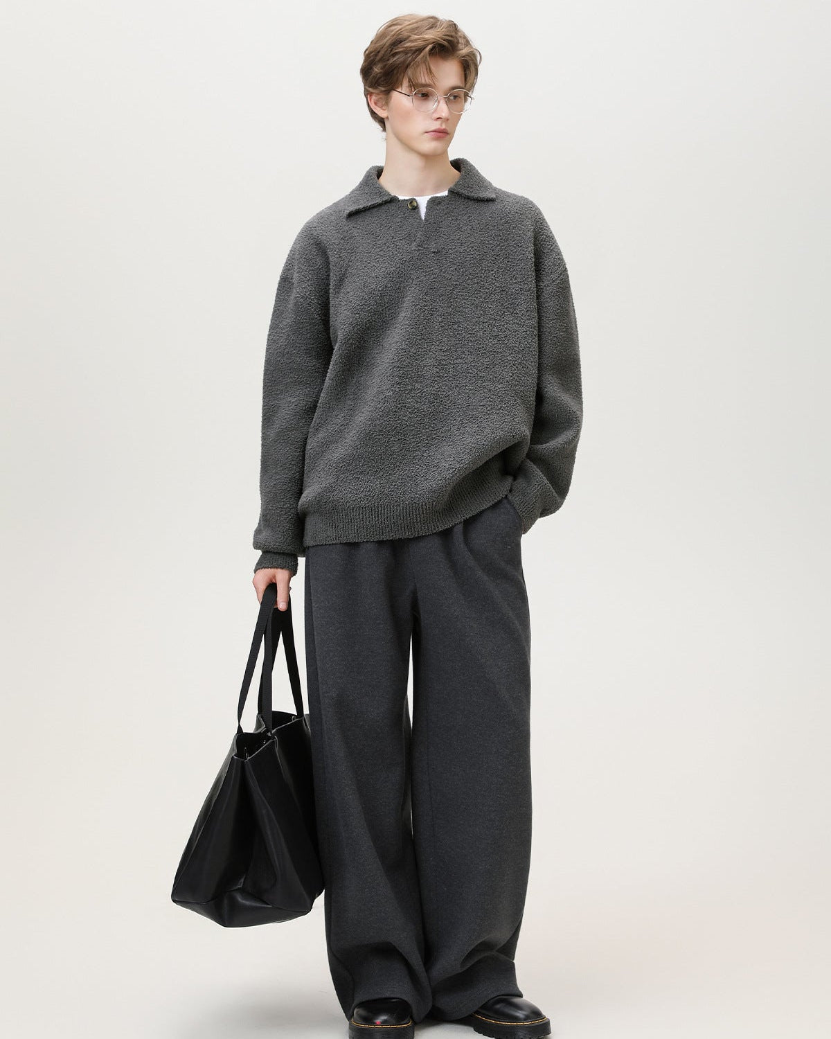 Maglione da uomo Serafino Oversize in Misto Lana | Rowan, immagine 5
