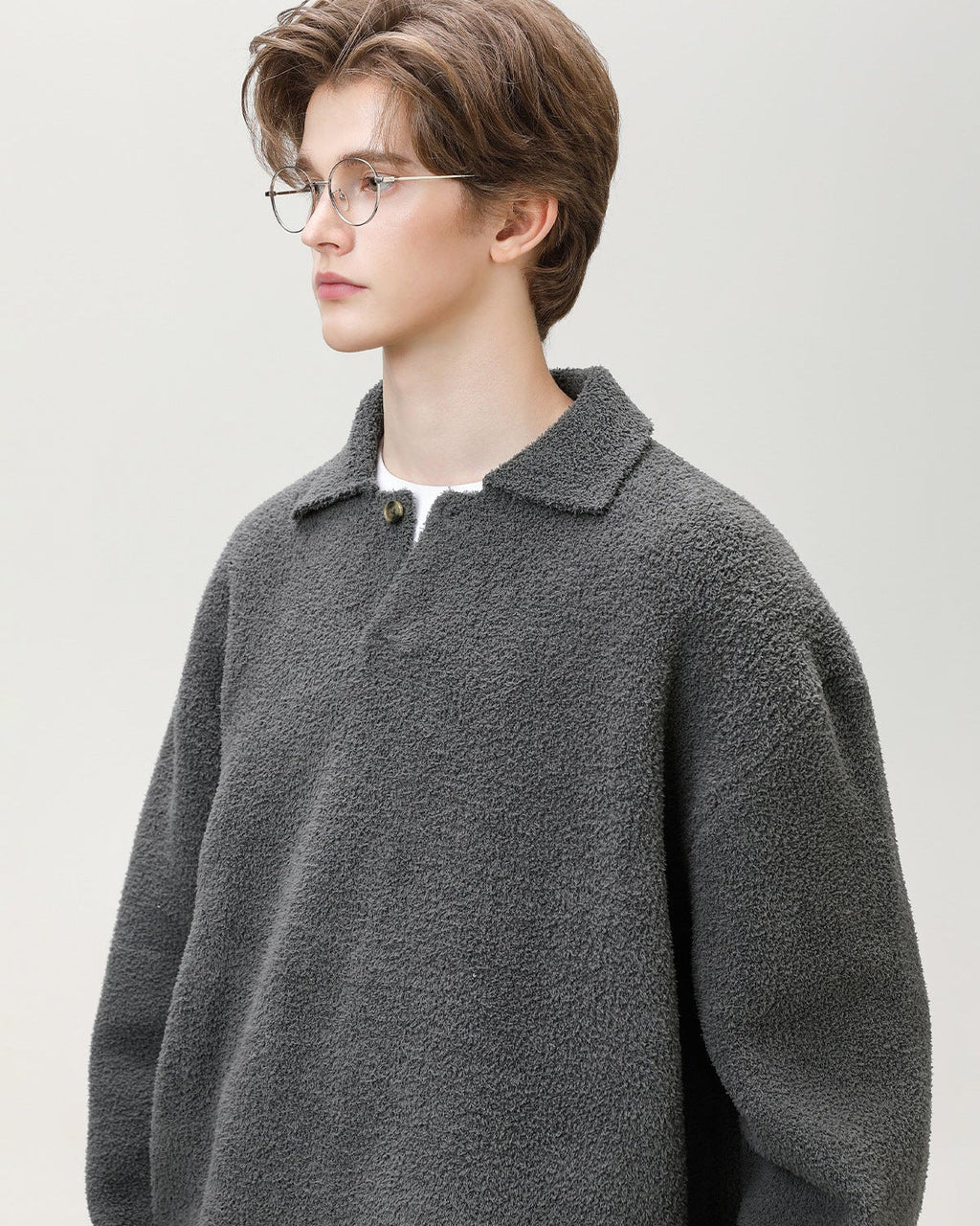 Maglione da uomo Serafino Oversize in Misto Lana | Rowan, immagine 4