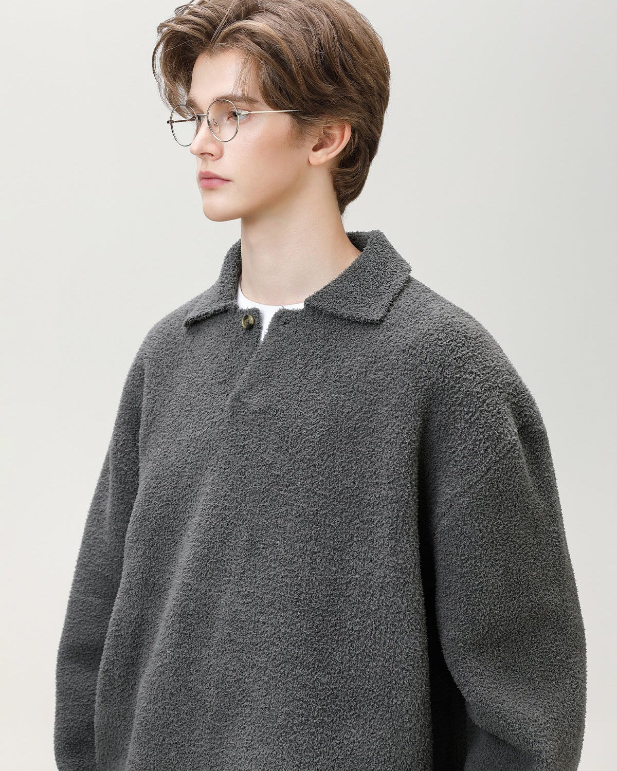 Maglione da uomo Serafino Oversize in Misto Lana | Rowan, immagine 4
