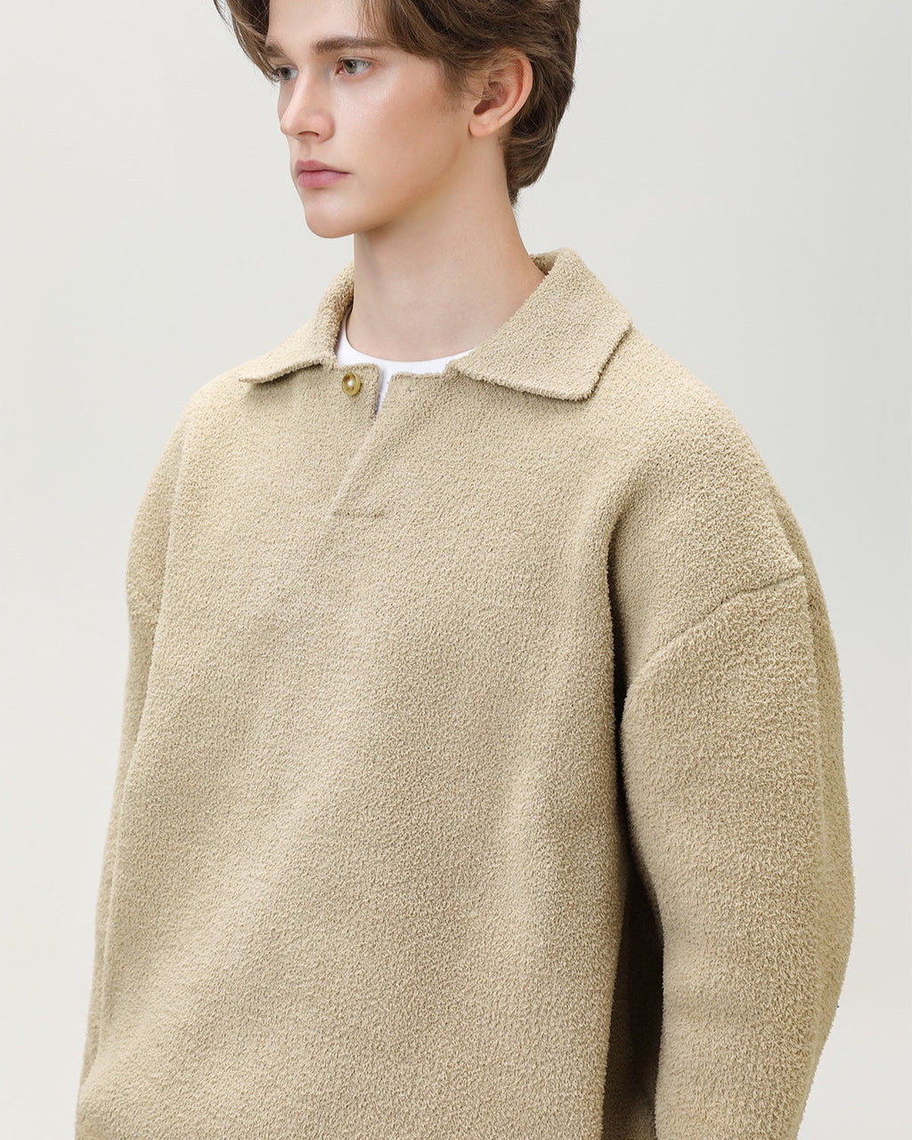 Maglione da uomo Serafino Oversize in Misto Lana | Rowan, immagine 10