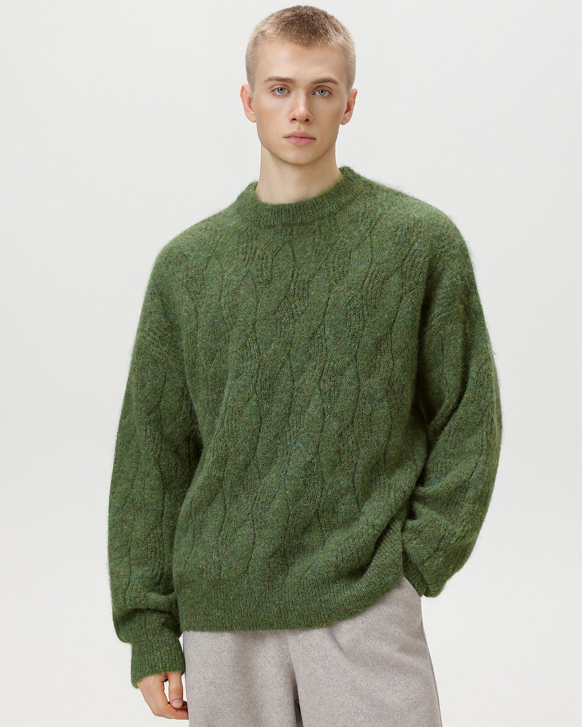 Maglione da uomo Oversize a Trecce Girocollo | Rowan, immagine 5