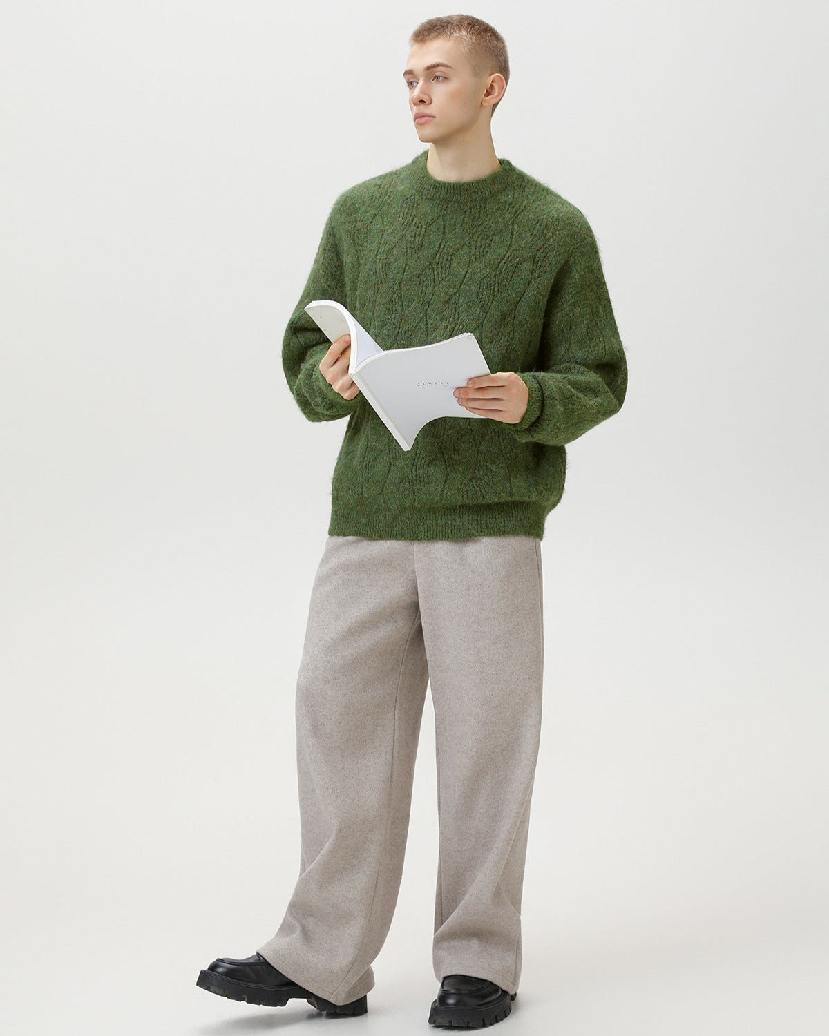 Maglione da uomo Oversize a Trecce Girocollo | Rowan, immagine 6