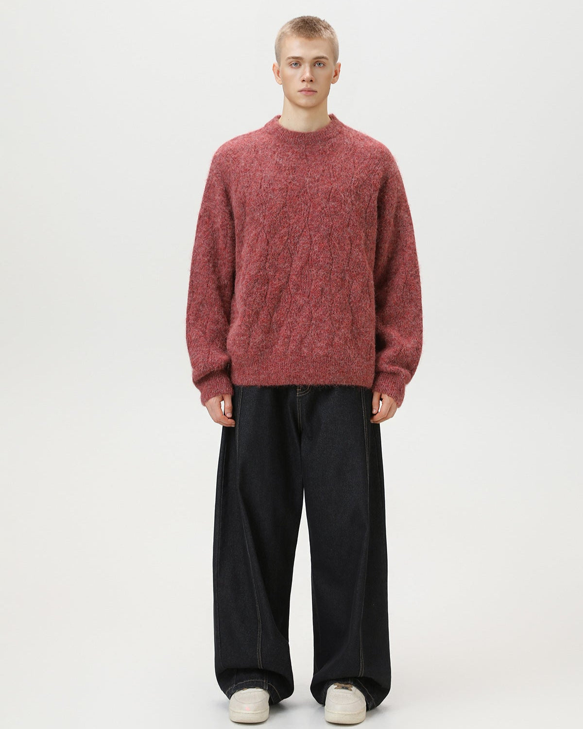Maglione da uomo Oversize a Trecce Girocollo | Rowan, immagine 7