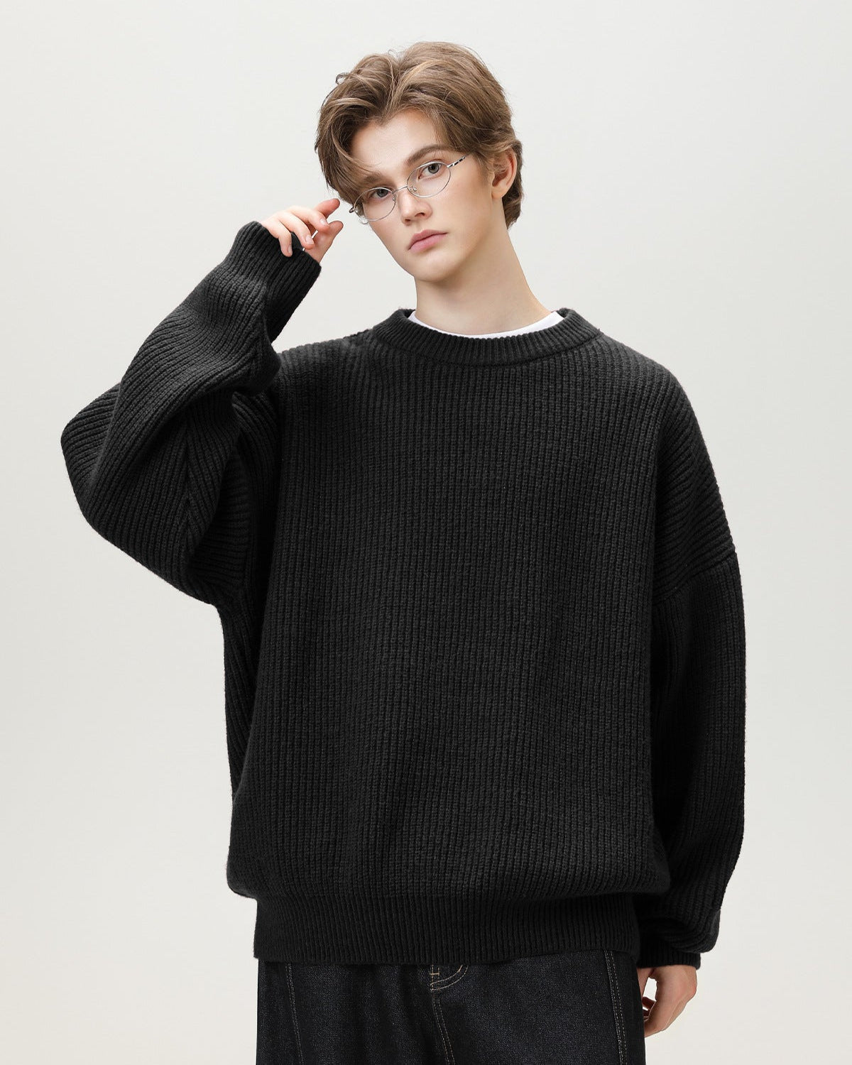 Maglione da uomo Oversize Girocollo Comodo | Rowan, immagine 3