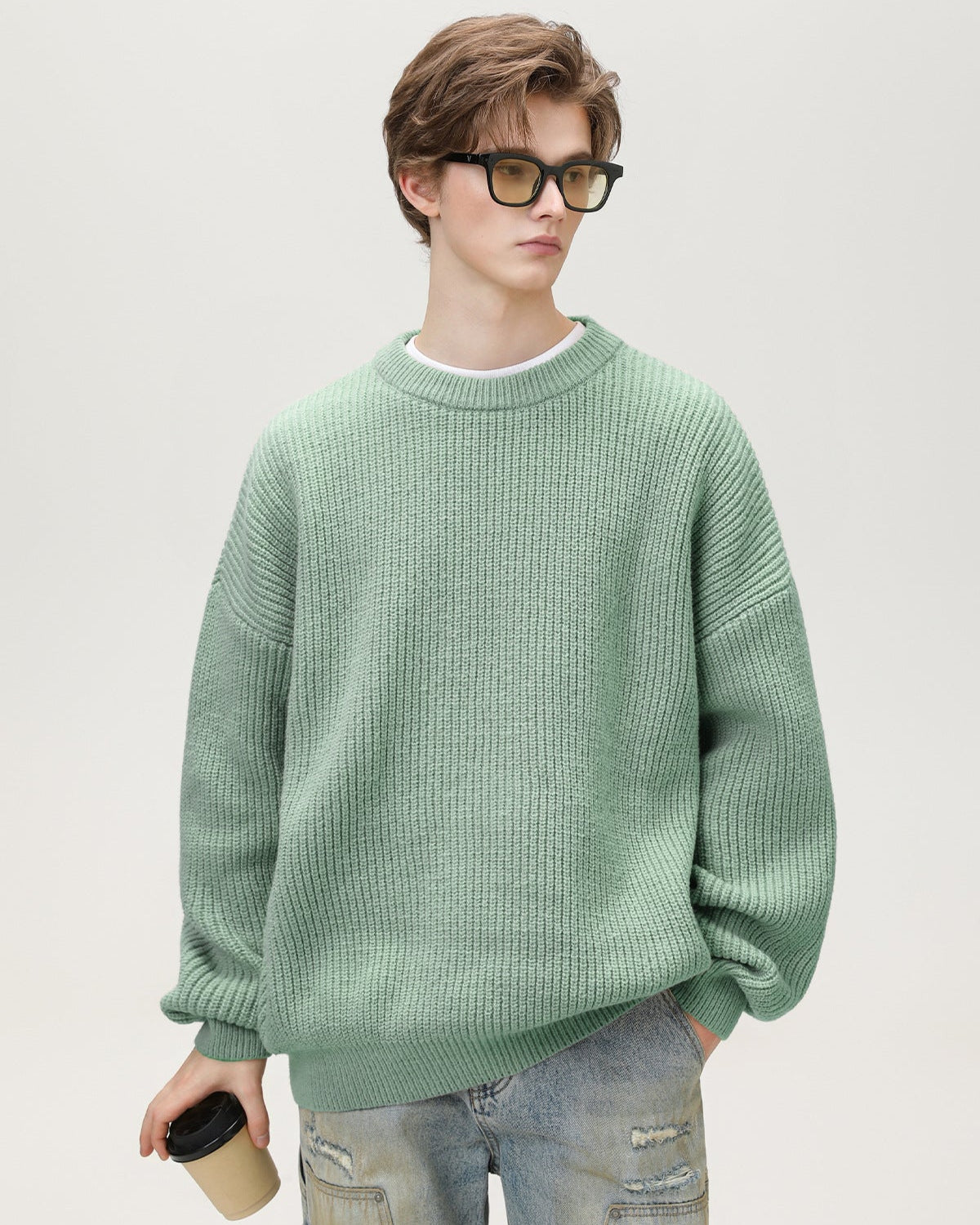 Maglione da uomo Oversize Girocollo Comodo | Rowan, immagine 5