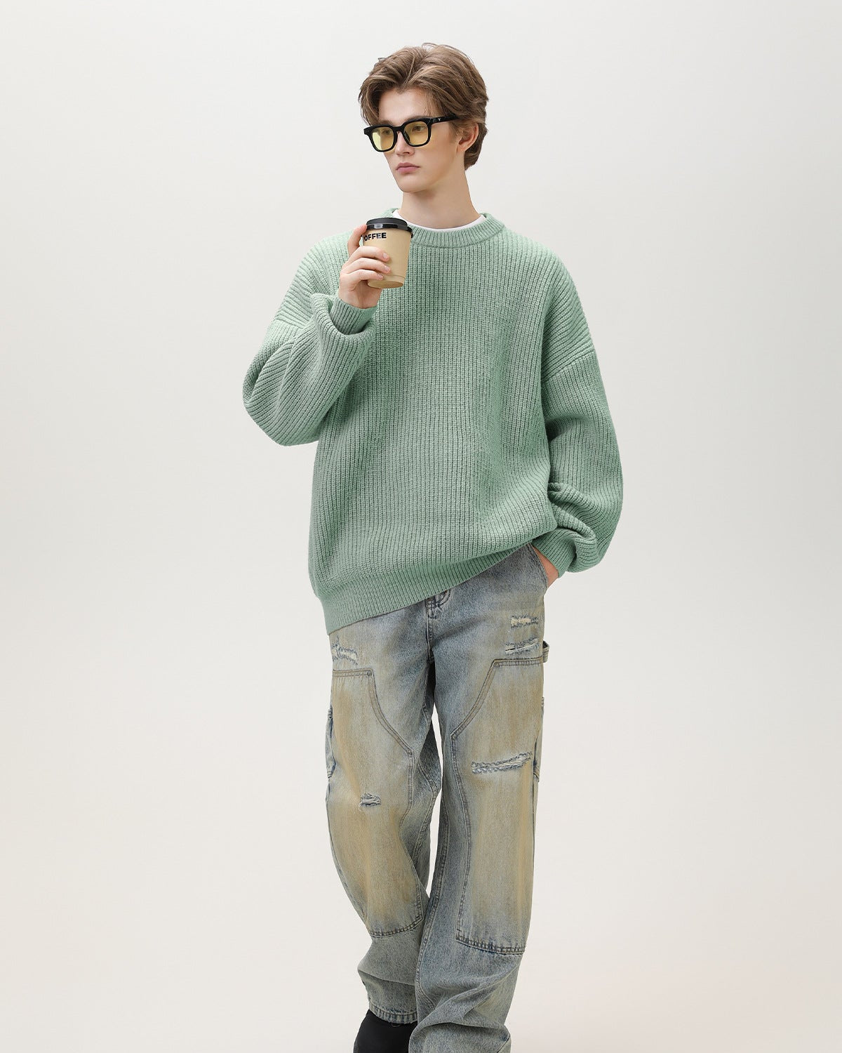 Maglione da uomo Oversize Girocollo Comodo | Rowan, immagine 6