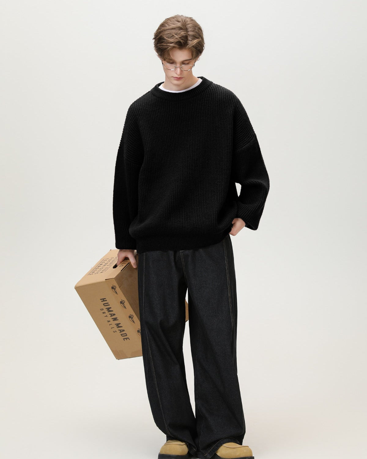 Maglione da uomo Oversize Girocollo Comodo | Rowan, immagine 4