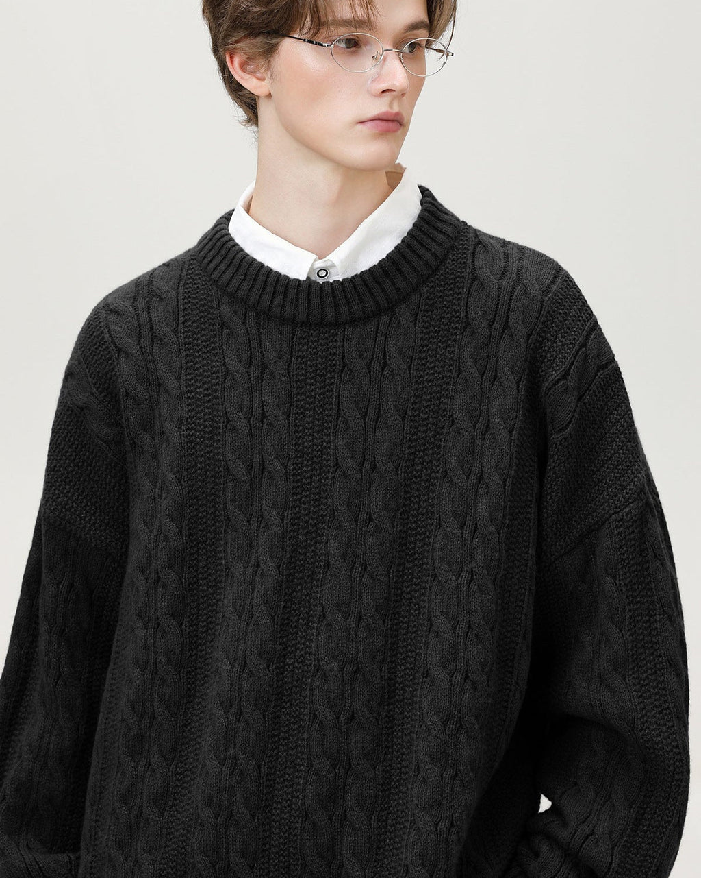 Maglione da uomo a Trecce in Misto Lana | Rowan, immagine 8
