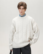 Maglione da uomo a Trecce in Misto Lana | Rowan, immagine 3